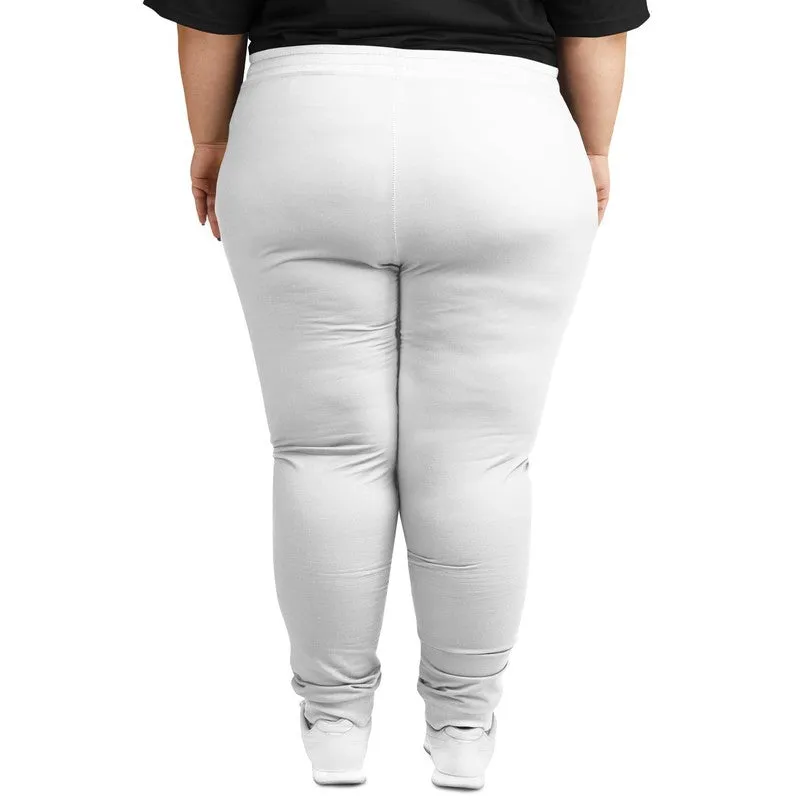 Pale White Joggers | Unisex | with PLUS sizes | White | C0M0Y0K0