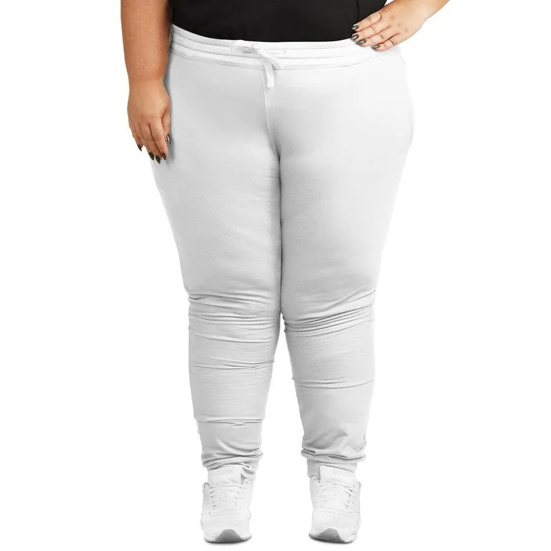 Pale White Joggers | Unisex | with PLUS sizes | White | C0M0Y0K0