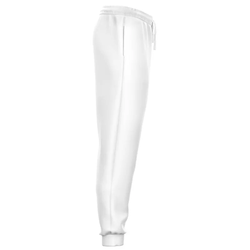 Pale White Joggers | Unisex | with PLUS sizes | White | C0M0Y0K0