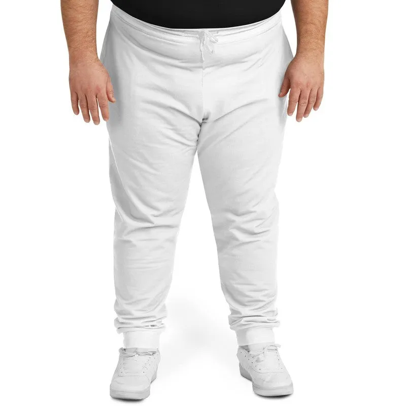 Pale White Joggers | Unisex | with PLUS sizes | White | C0M0Y0K0