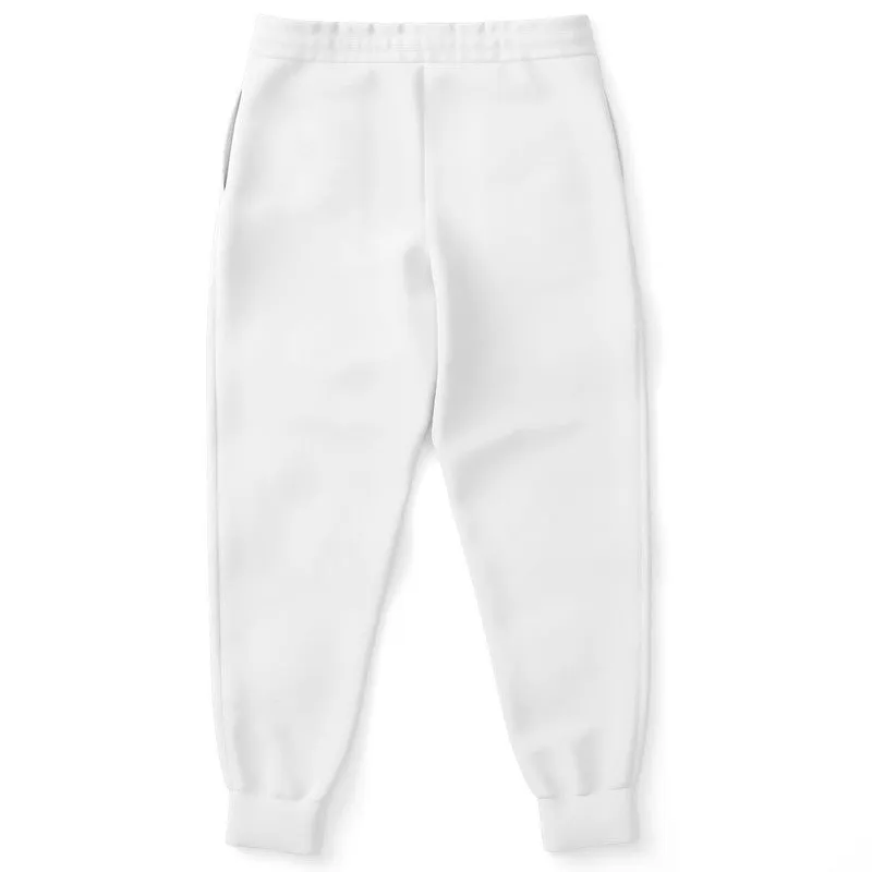 Pale White Joggers | Unisex | with PLUS sizes | White | C0M0Y0K0