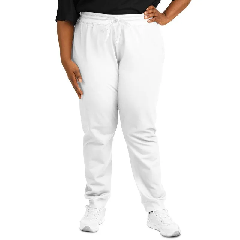 Pale White Joggers | Unisex | with PLUS sizes | White | C0M0Y0K0