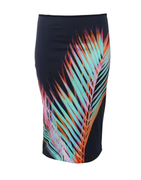 Palm Print Pencil Skirt