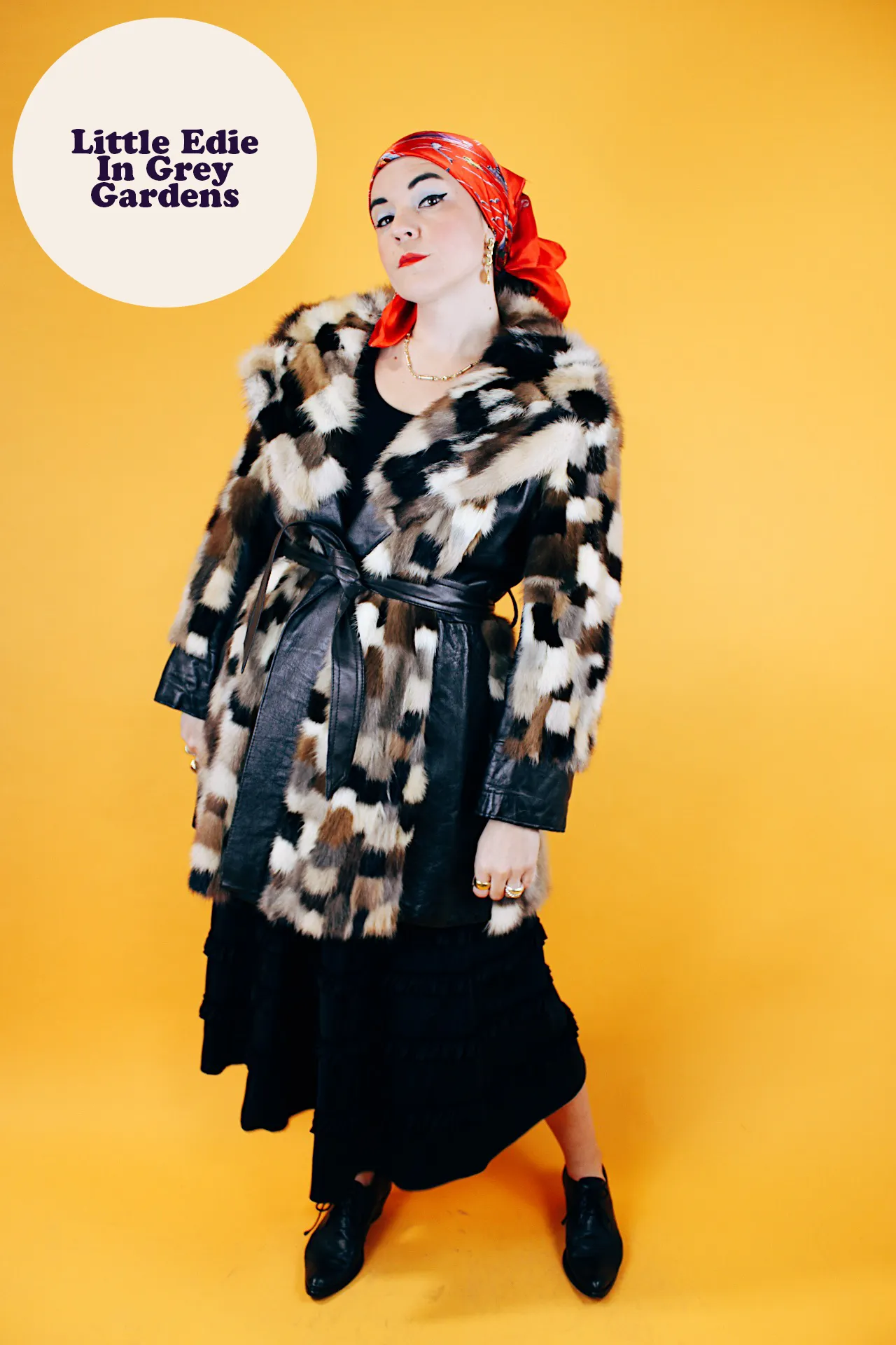 Patchwork Fur Coat