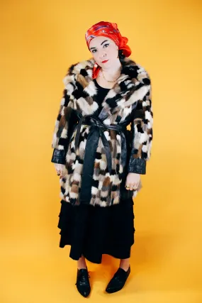 Patchwork Fur Coat