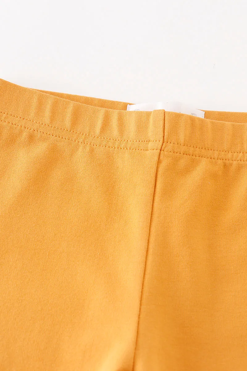 Platinum Yellow ruffle girl pants