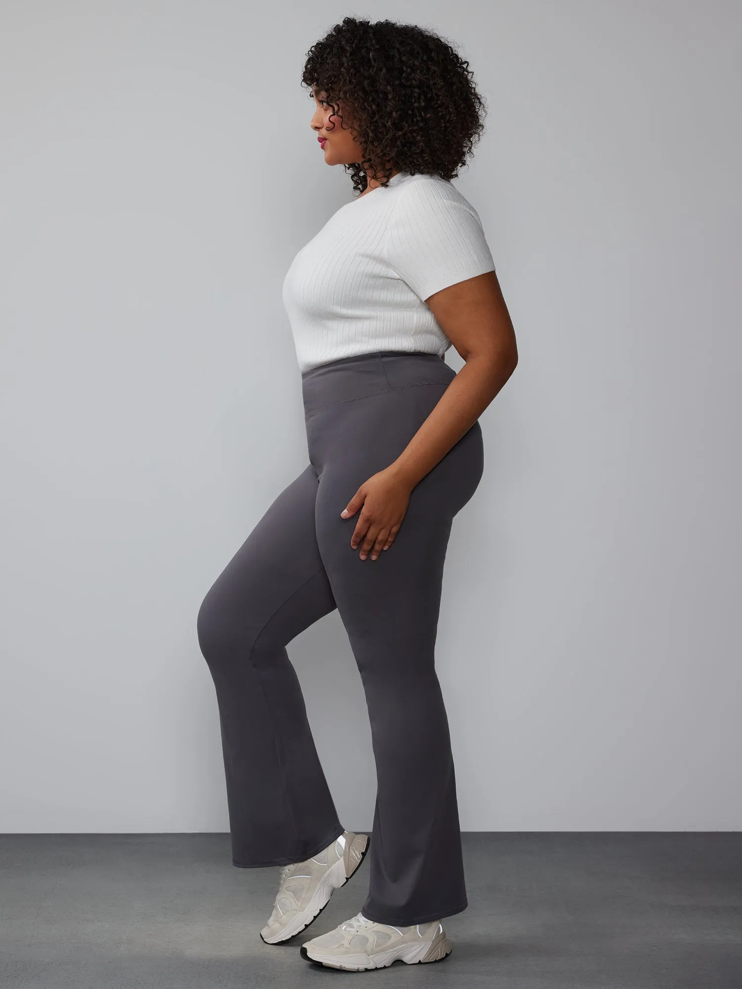 Plus Mid Rise Bootcut Yoga Pant