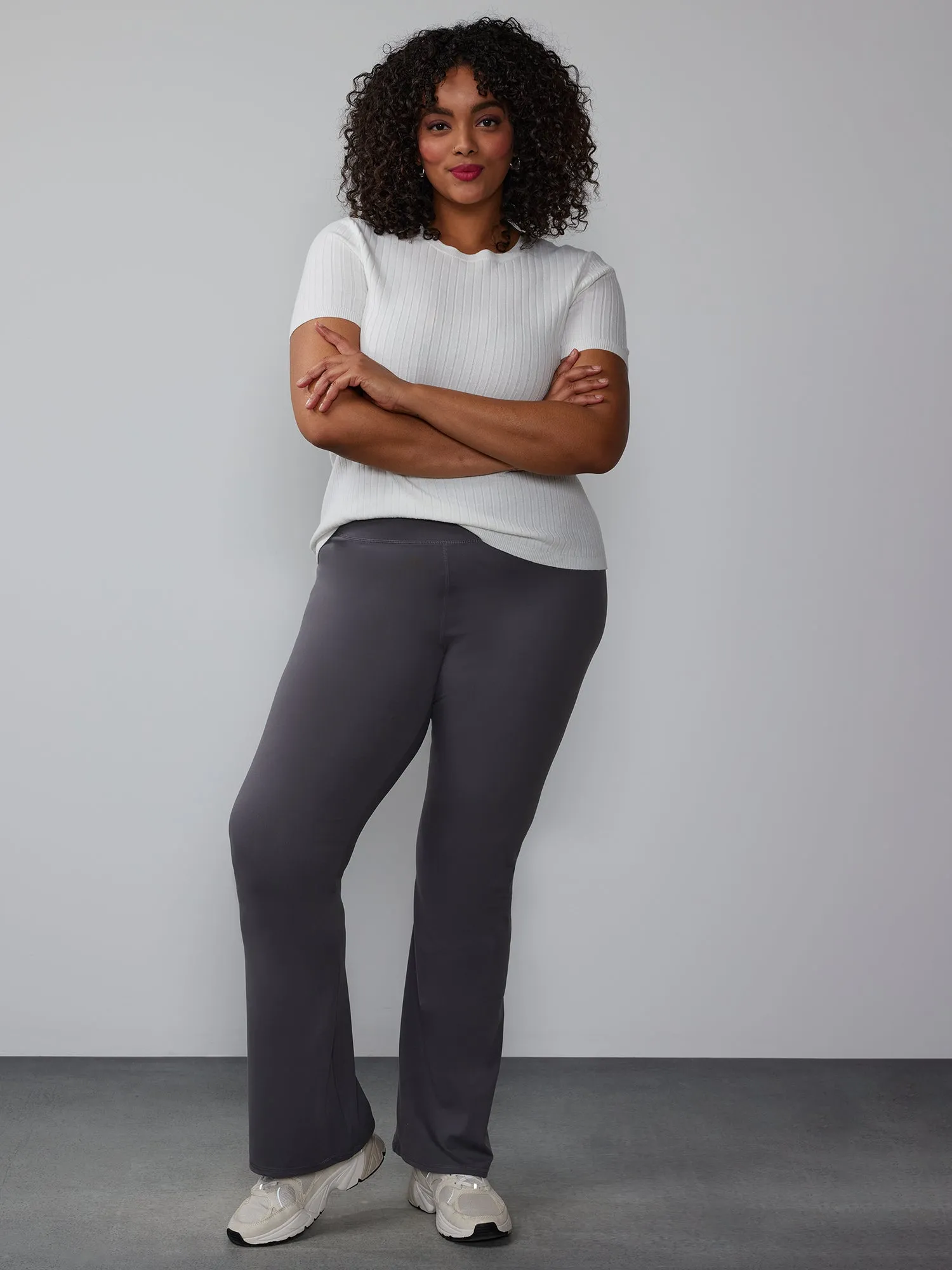 Plus Mid Rise Bootcut Yoga Pant