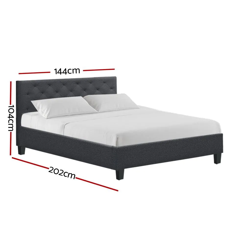 Preston Double Bed Frame Charcoal