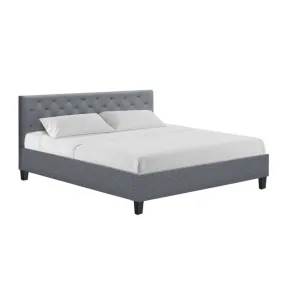 Preston King Bed Frame Grey