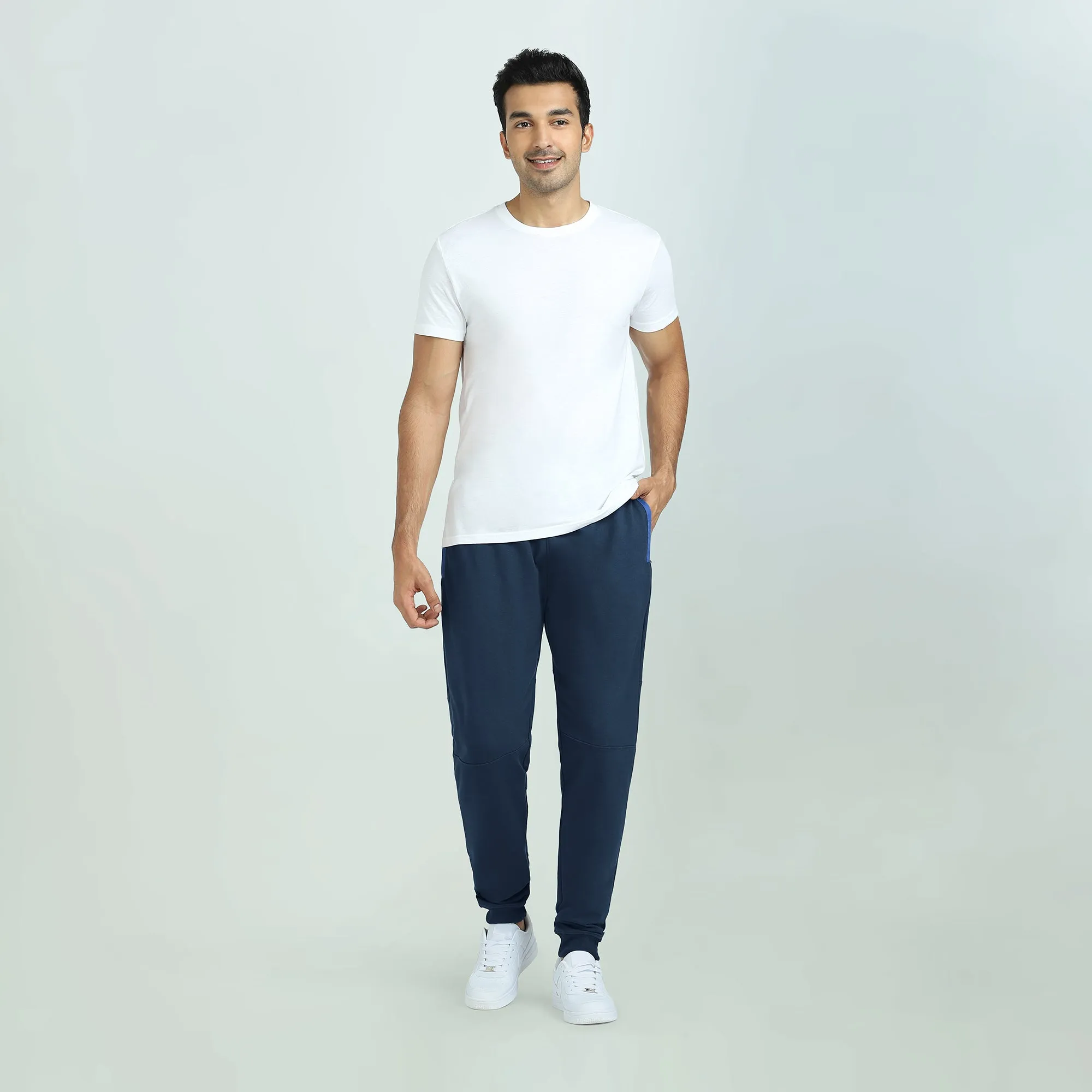 Quest French Terry Cotton-Blend Joggers Atlas Blue