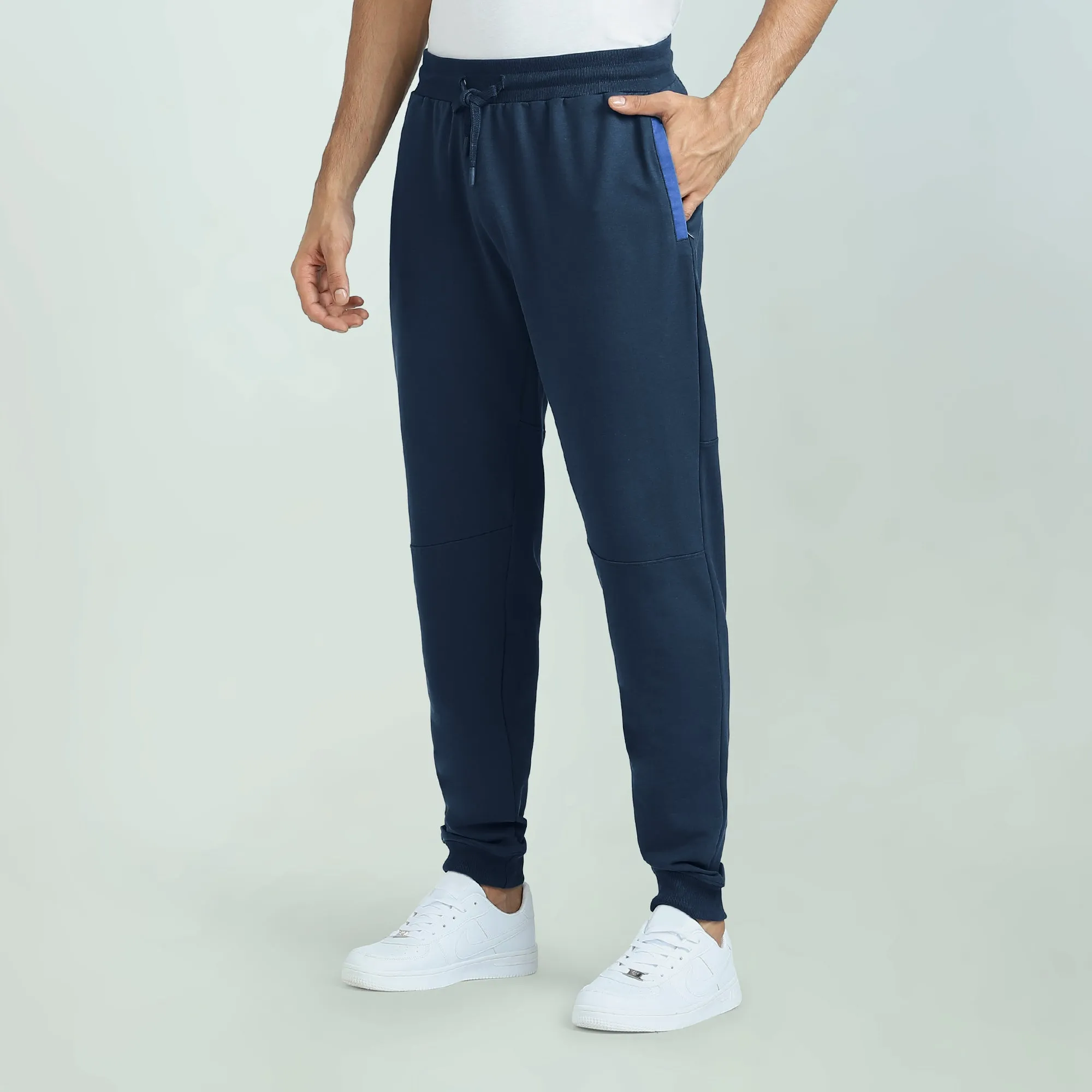 Quest French Terry Cotton-Blend Joggers Atlas Blue