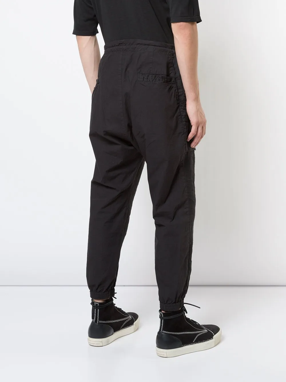 Ramie Cotton Cropped Trousers