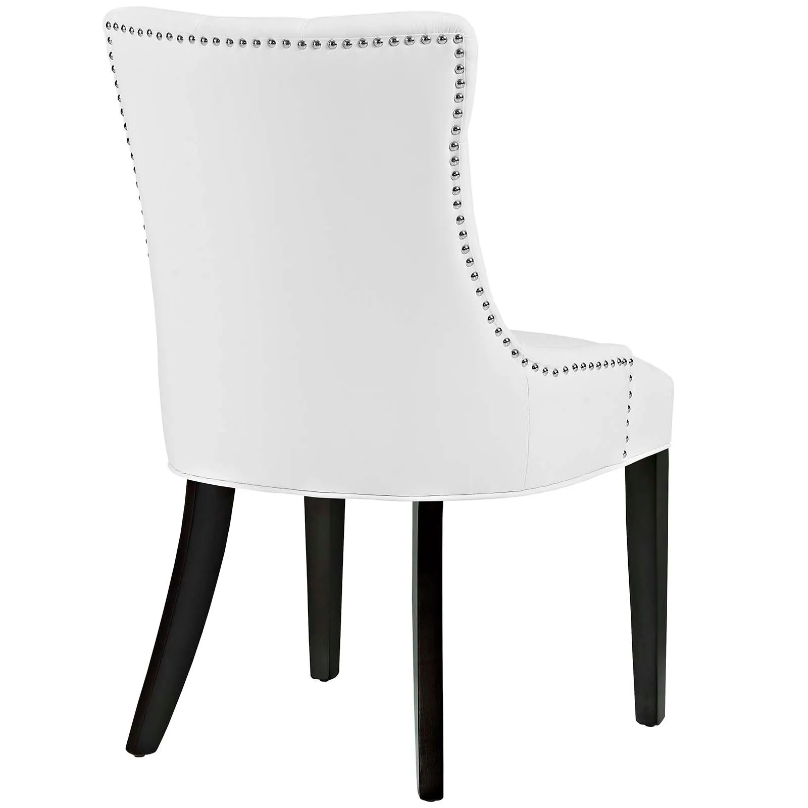 Regent Dining Side Chair Vinyl Set of 2 White EEI-2742-WHI-SET