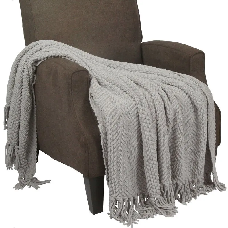 Resoland Polyester Knitted/Woven Tweed Throw