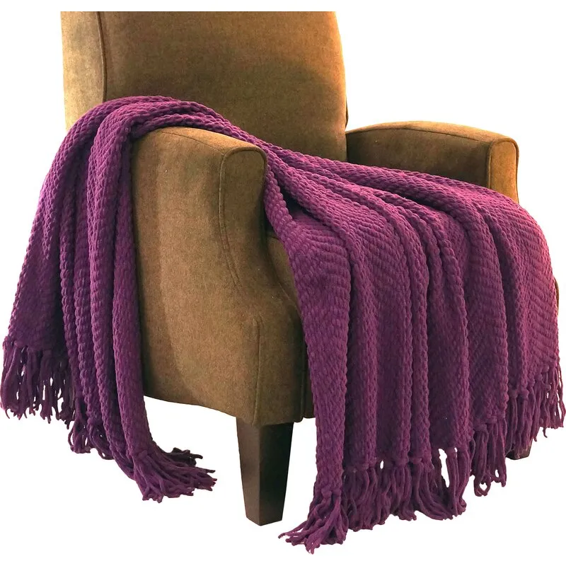 Resoland Polyester Knitted/Woven Tweed Throw