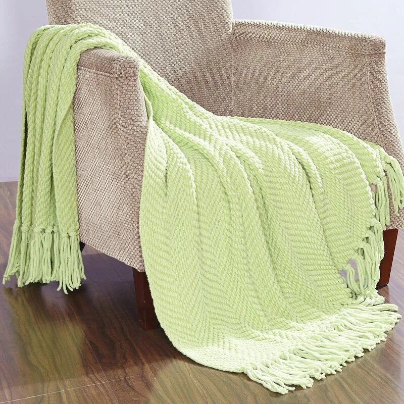 Resoland Polyester Knitted/Woven Tweed Throw