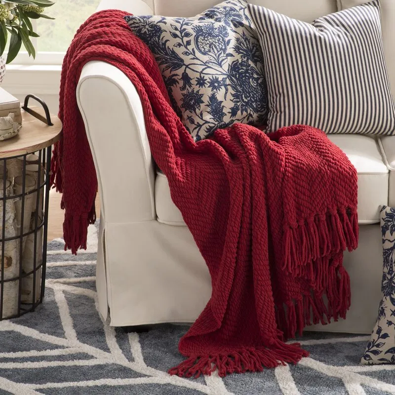 Resoland Polyester Knitted/Woven Tweed Throw