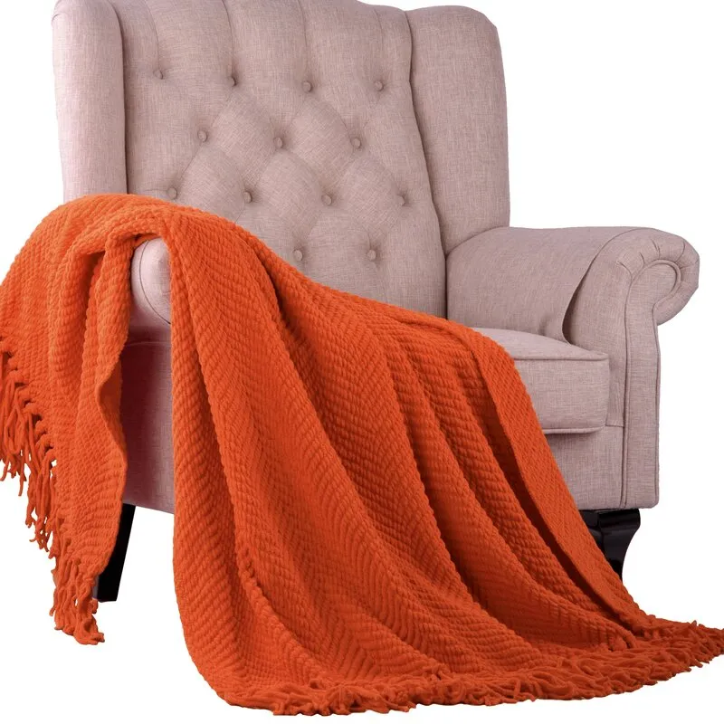 Resoland Polyester Knitted/Woven Tweed Throw