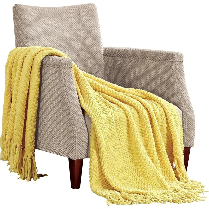 Resoland Polyester Knitted/Woven Tweed Throw