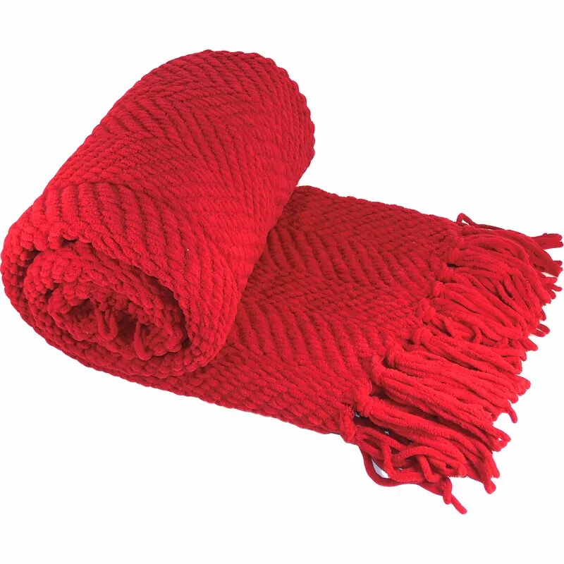 Resoland Polyester Knitted/Woven Tweed Throw