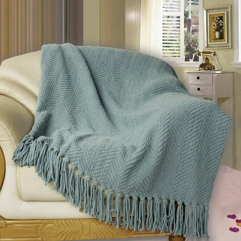 Resoland Polyester Knitted/Woven Tweed Throw