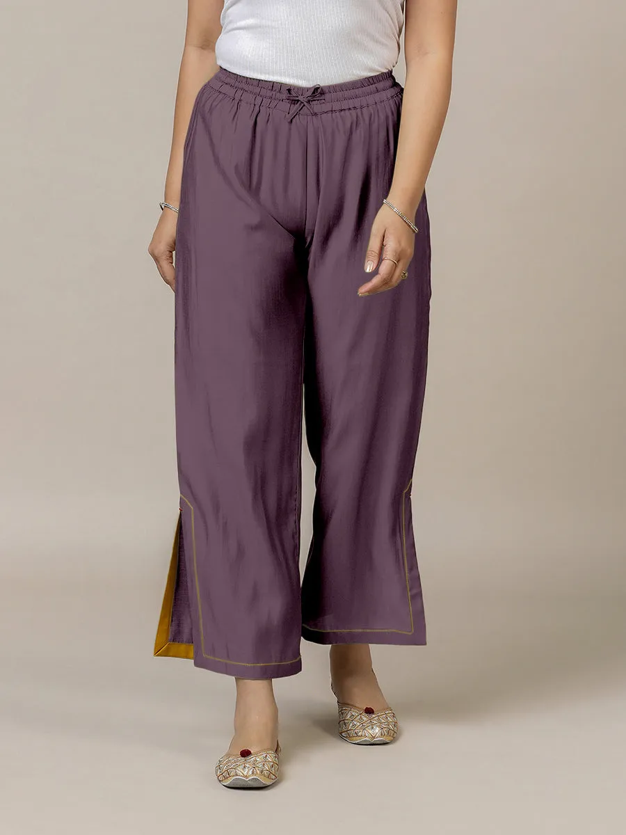 Saba x Rozaana | Purple Mauve Cotton Silk Pants