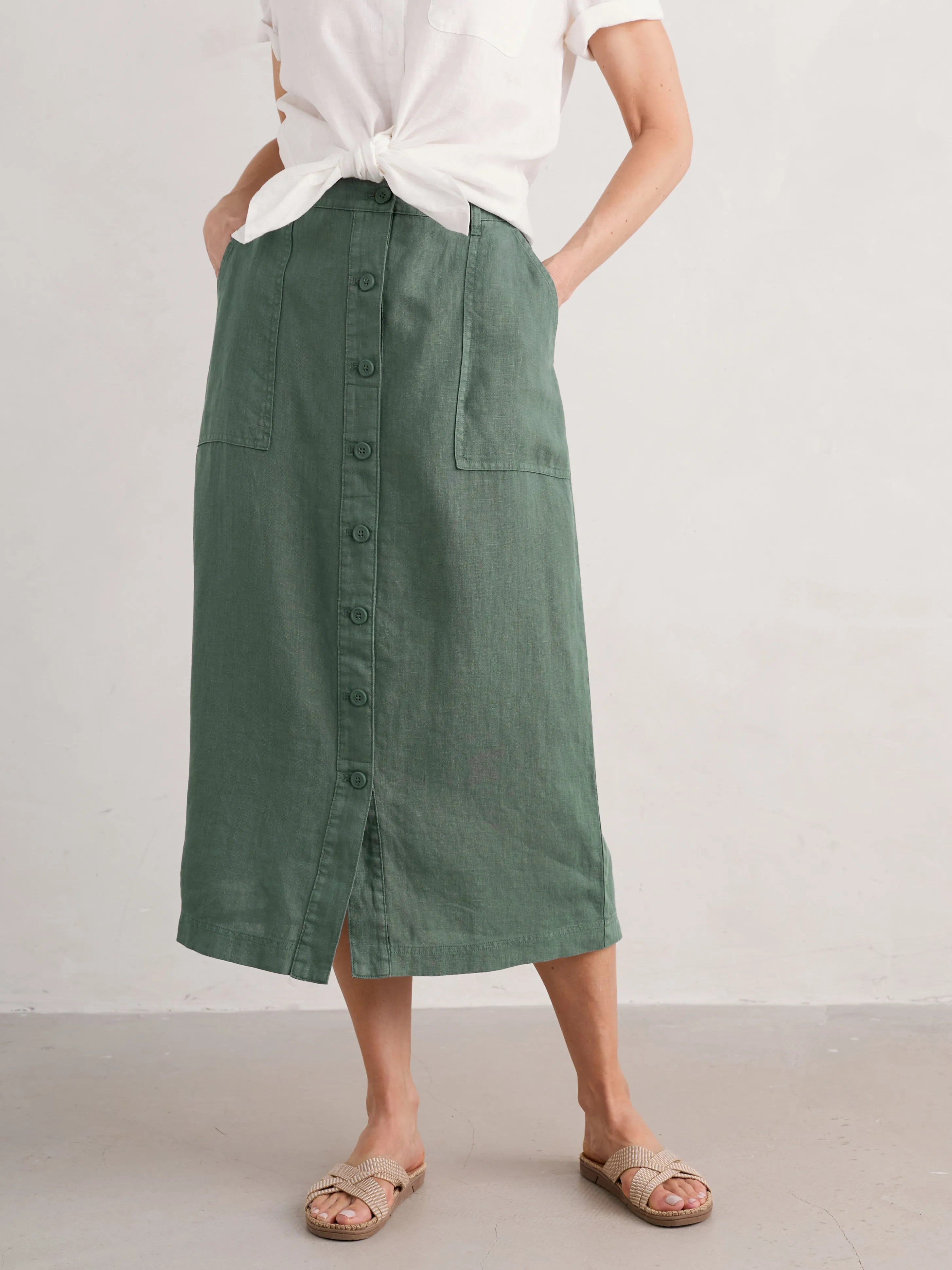 Seasalt Rosewell Farm Skirt II - Dark Balsam