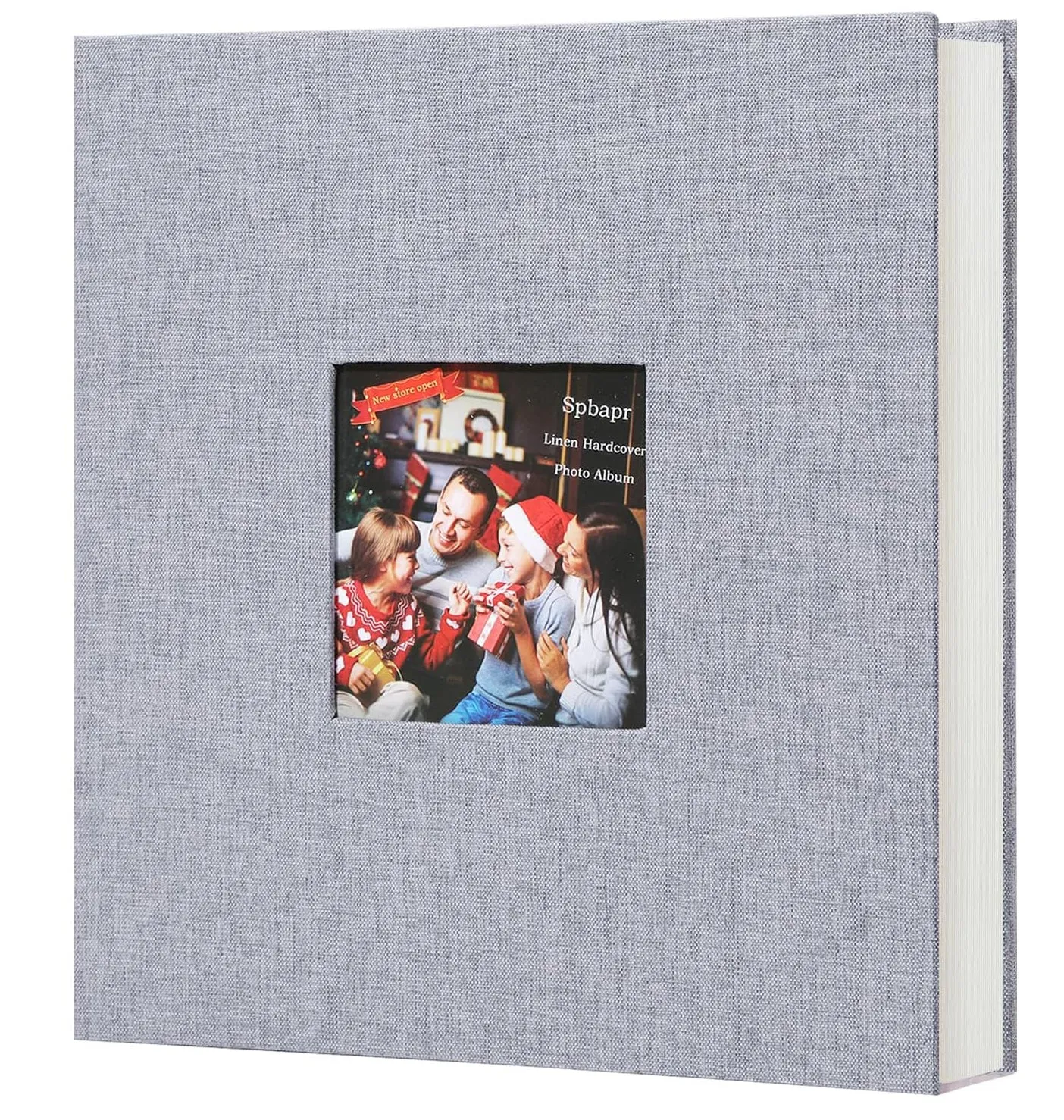 Self Adhesive Linen Photo Album With Window Pocket - 80Pages