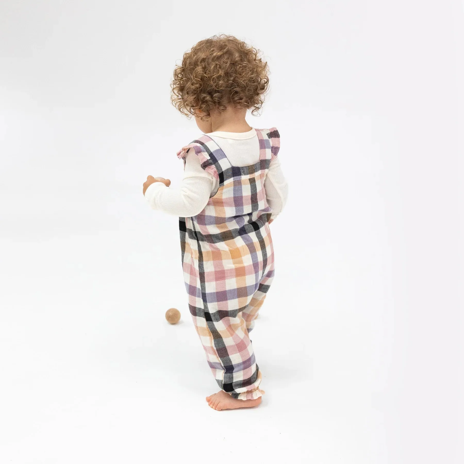 Smocked Overall- Harvest Plaid