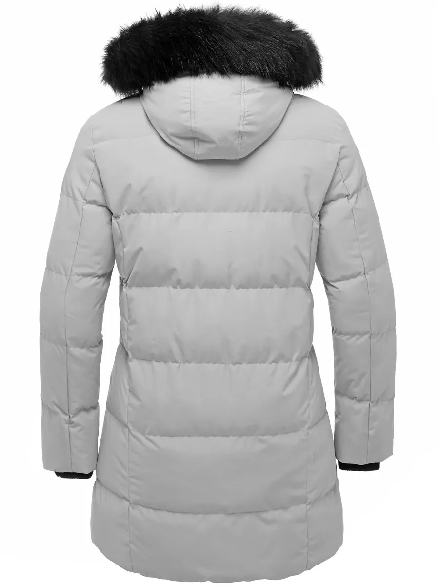 Soularge Women's Plus Size Long Quilted Winter Puffer Coat