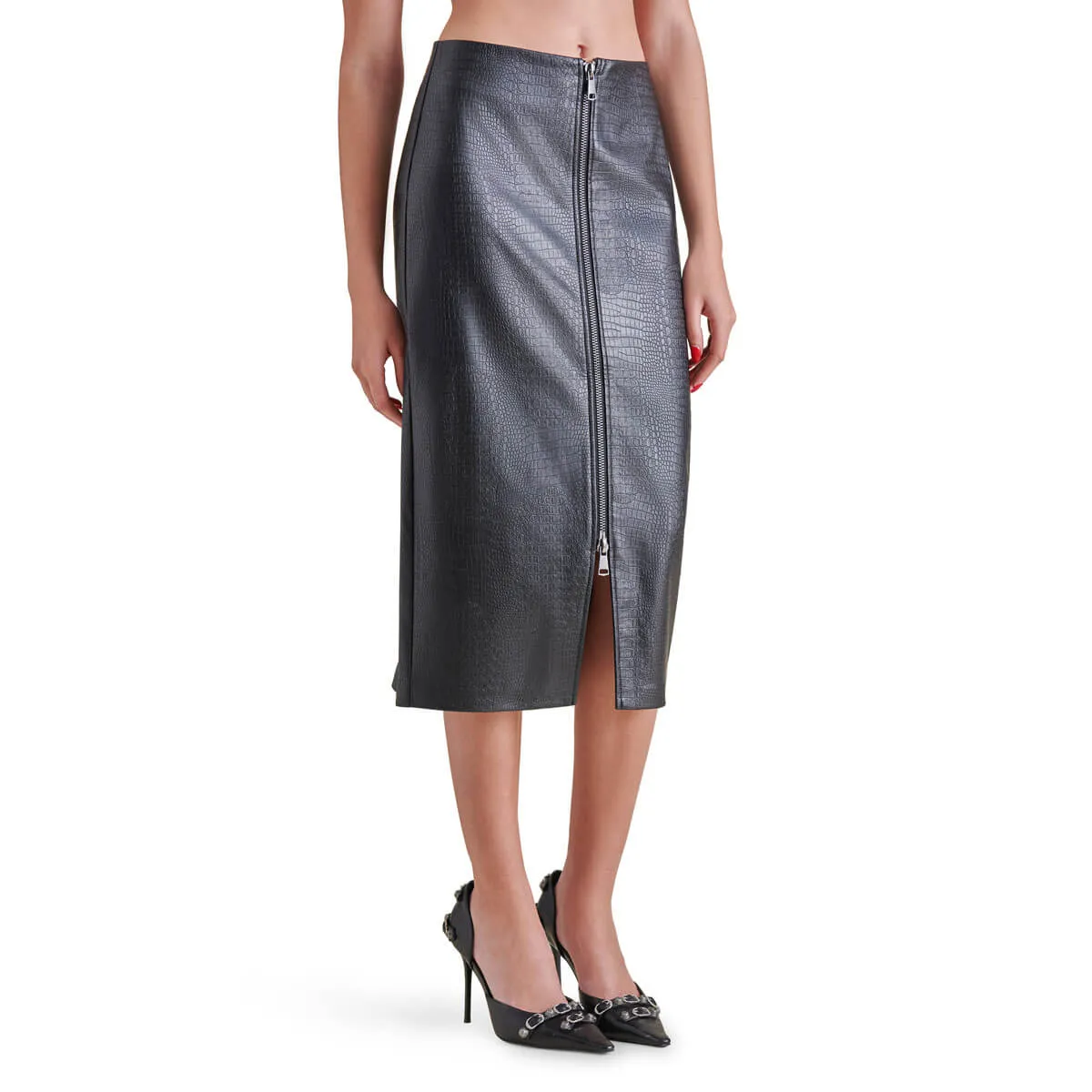 Steve Madden Hayes Faux Leather Midi Skirt