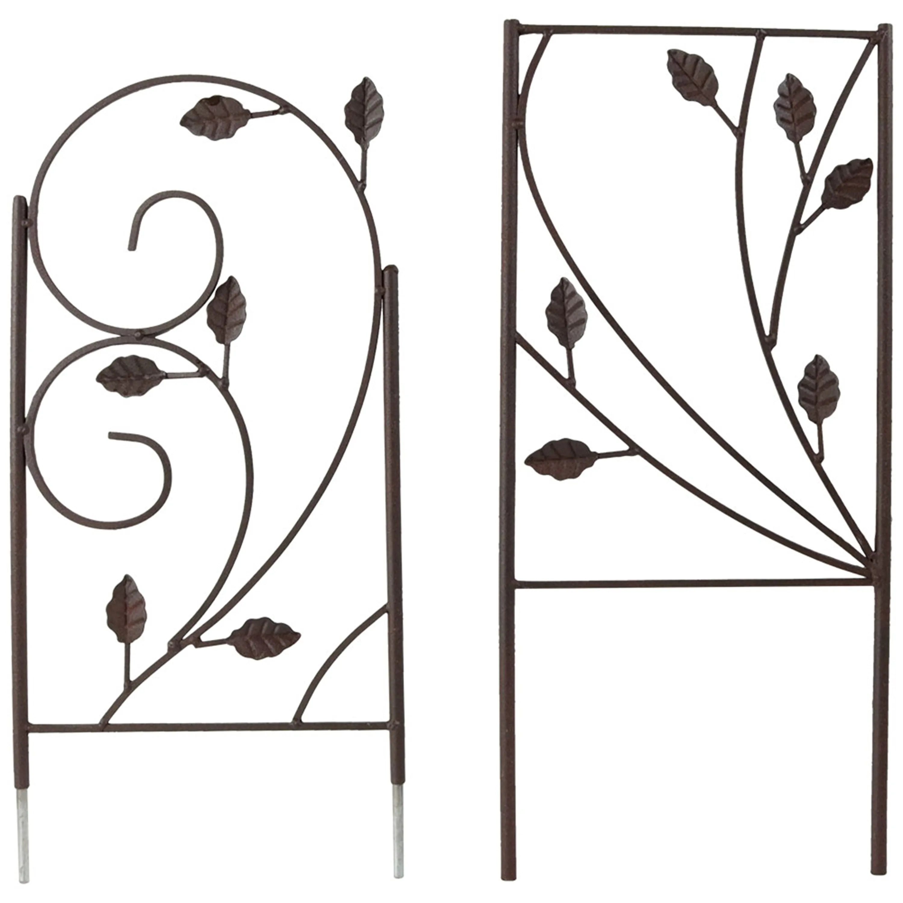 Sunnydaze 32" Rustic Plant Design Garden Trellis - Set of 2