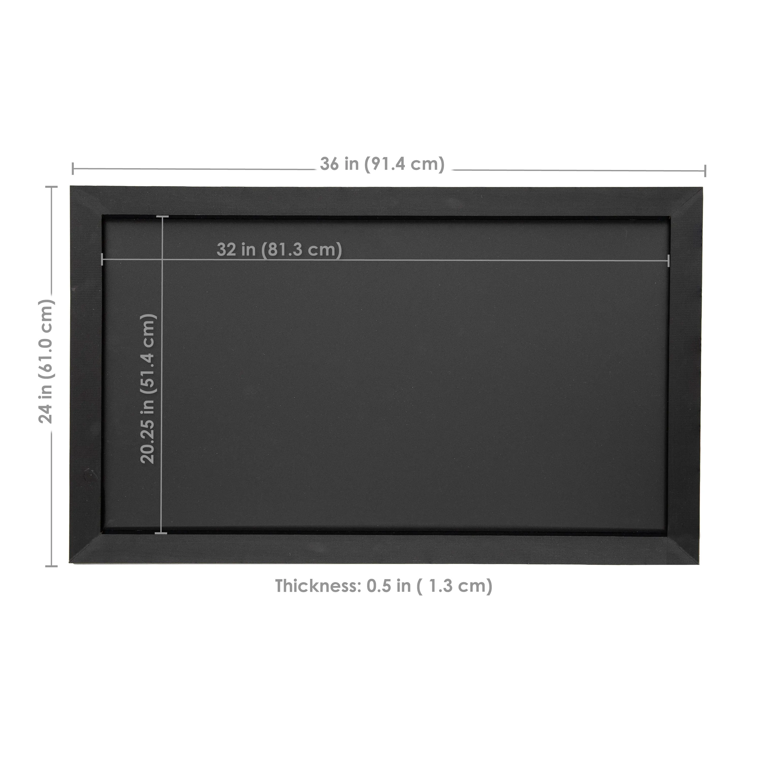 Sunnydaze 36" x 24" Magnetic Chalkboard for Wall