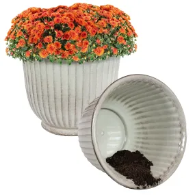 Sunnydaze Carlotta Metal Outdoor Plant Pots - 14.75"