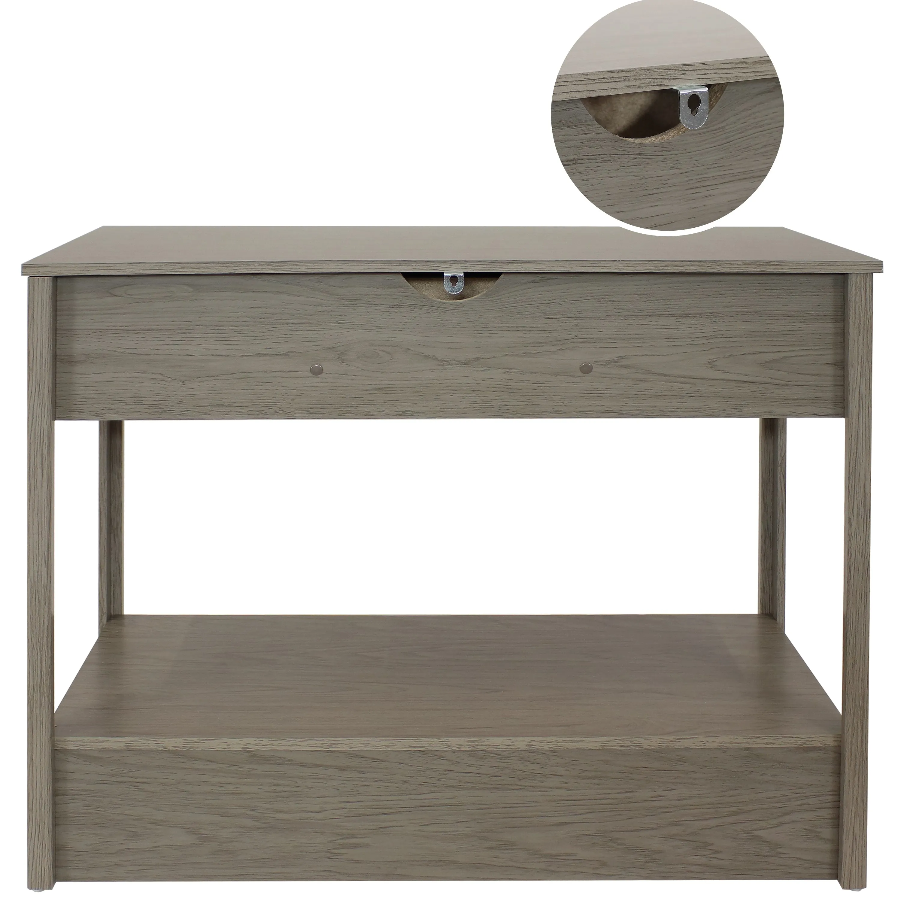 Sunnydaze Classic Entryway Console Table with Drawers - Thunder Gray