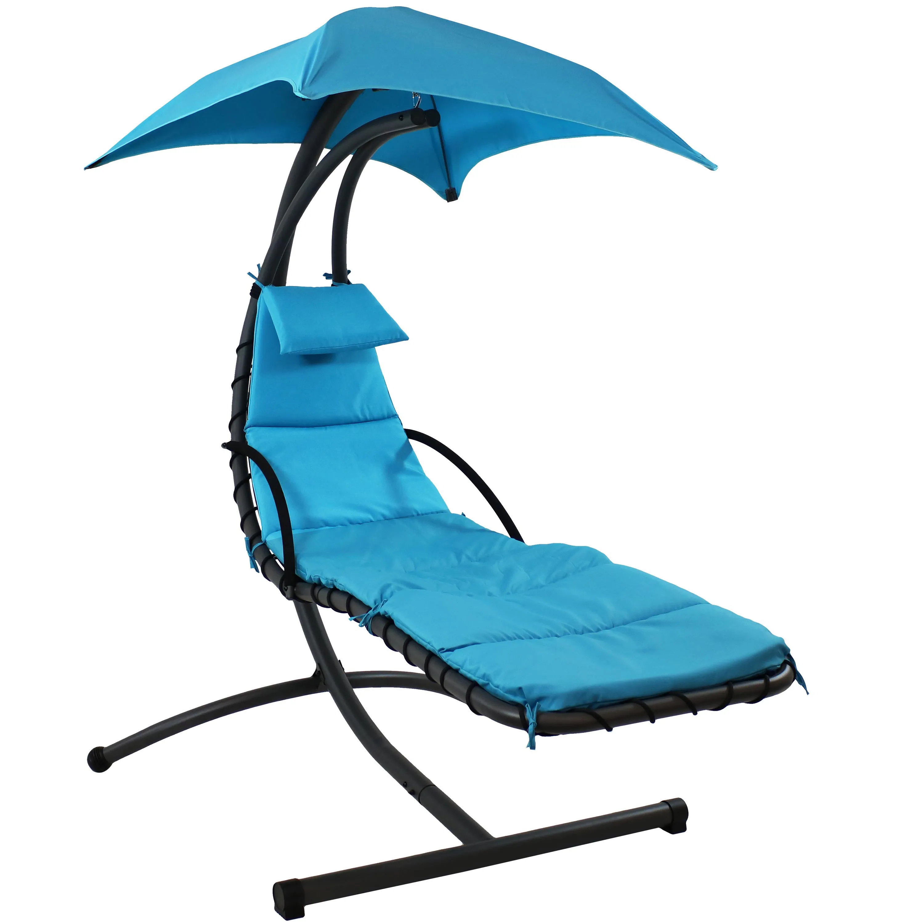 Sunnydaze Floating Chaise Lounge Chair with Canopy