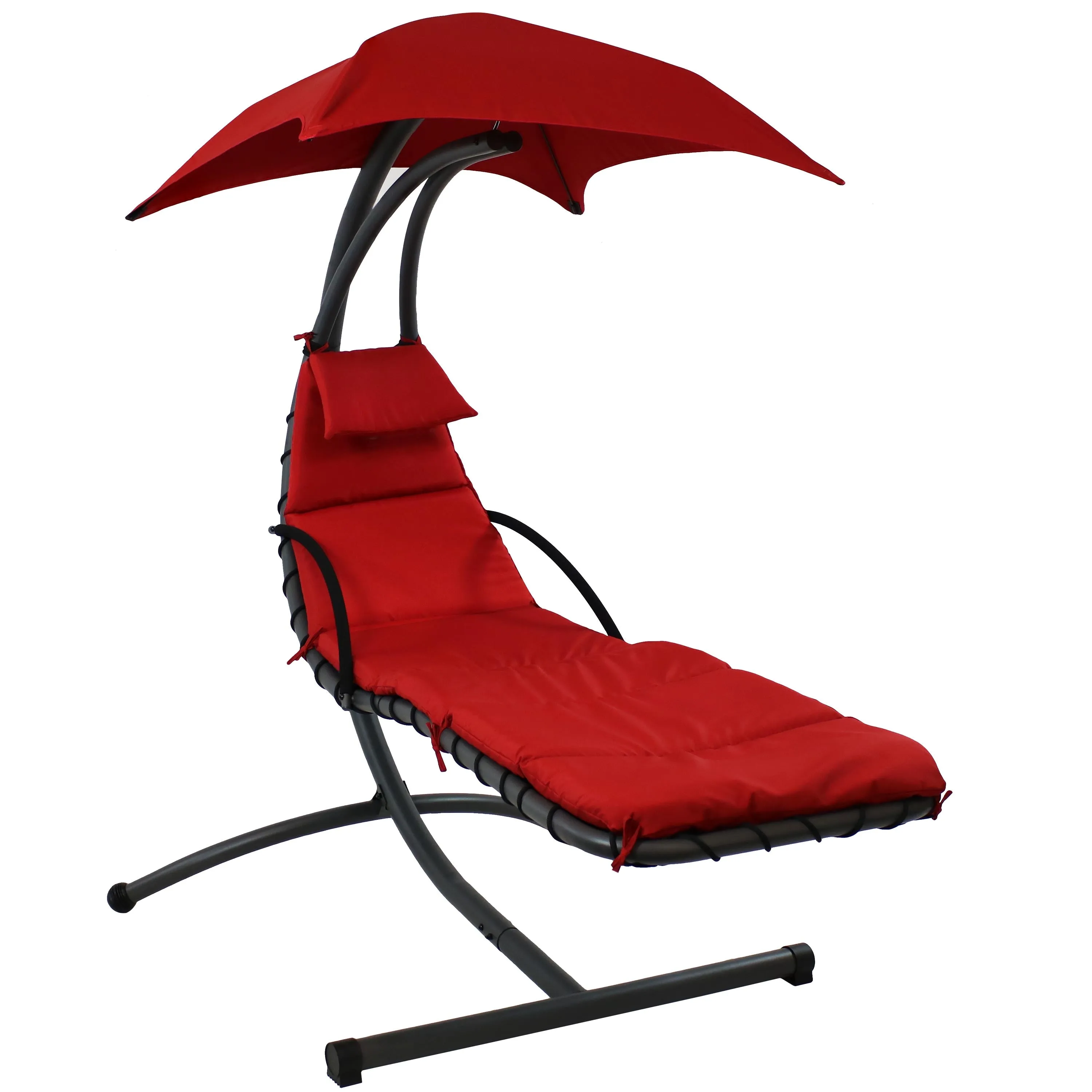 Sunnydaze Floating Chaise Lounge Chair with Canopy