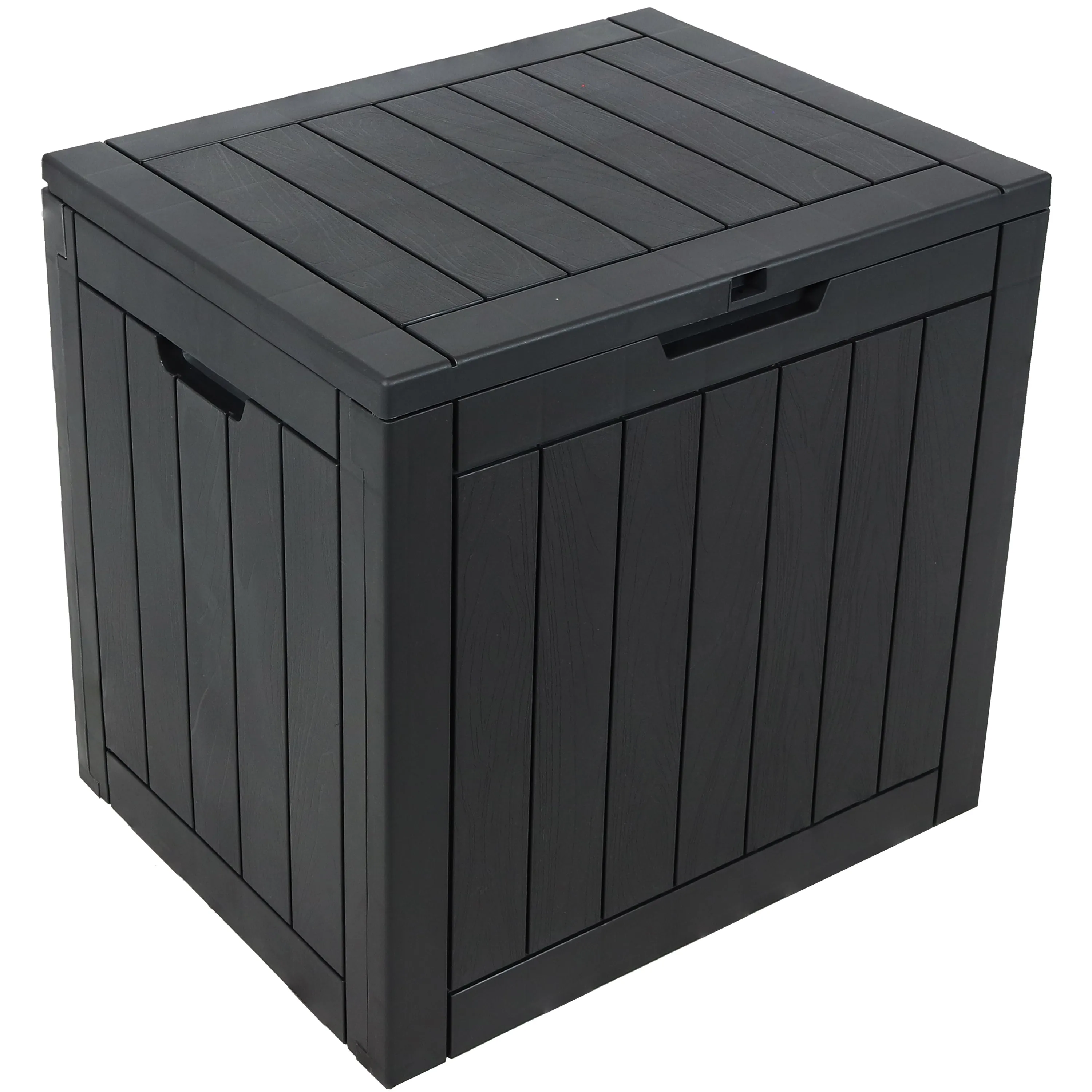 Sunnydaze Small Deck Box with Storage and Lockable Lid - 32 Gal.