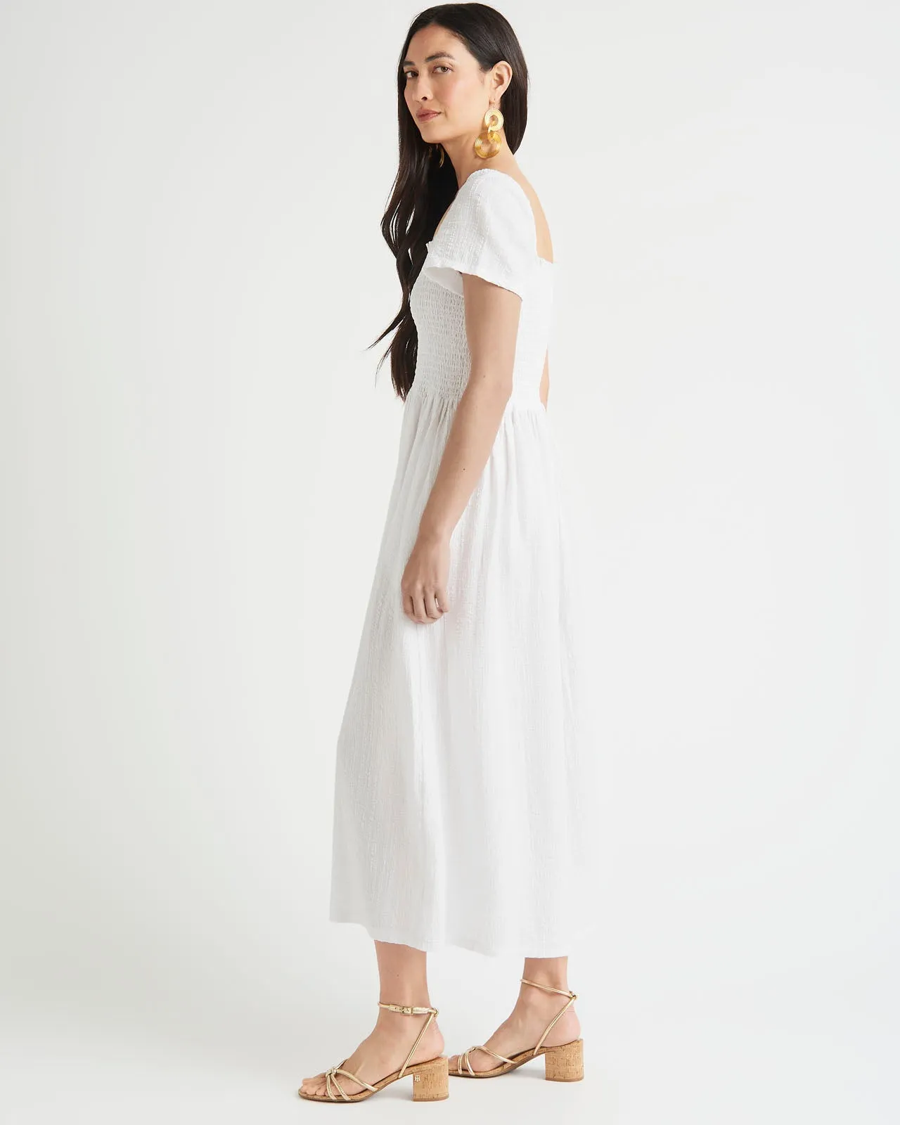 Tai Ruched Midi Dress