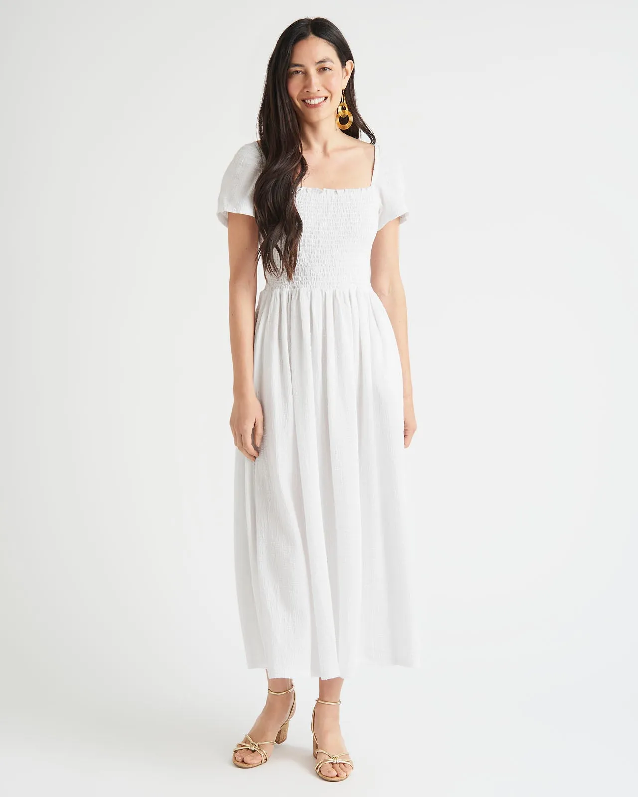 Tai Ruched Midi Dress