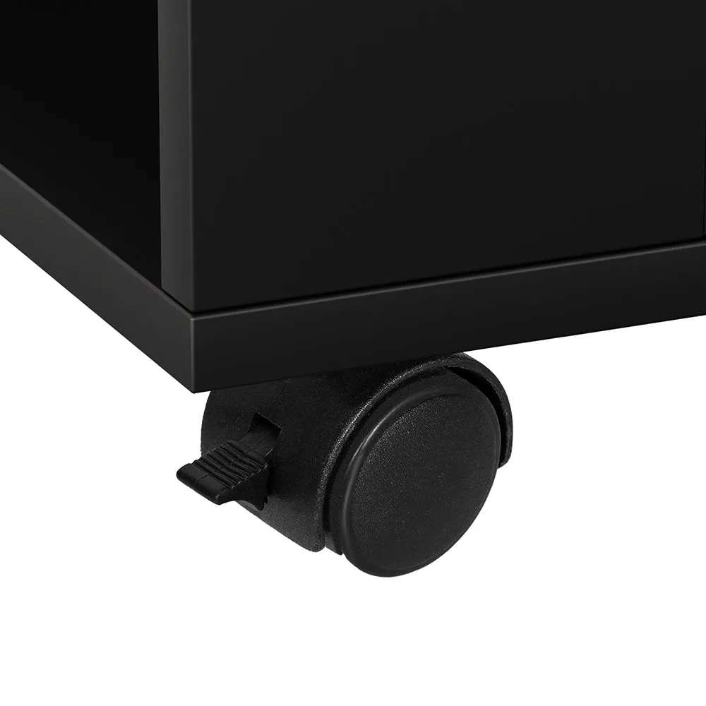 Tala LED Bedside Table with USB Charging and Adjustable Laptop Tray - Black