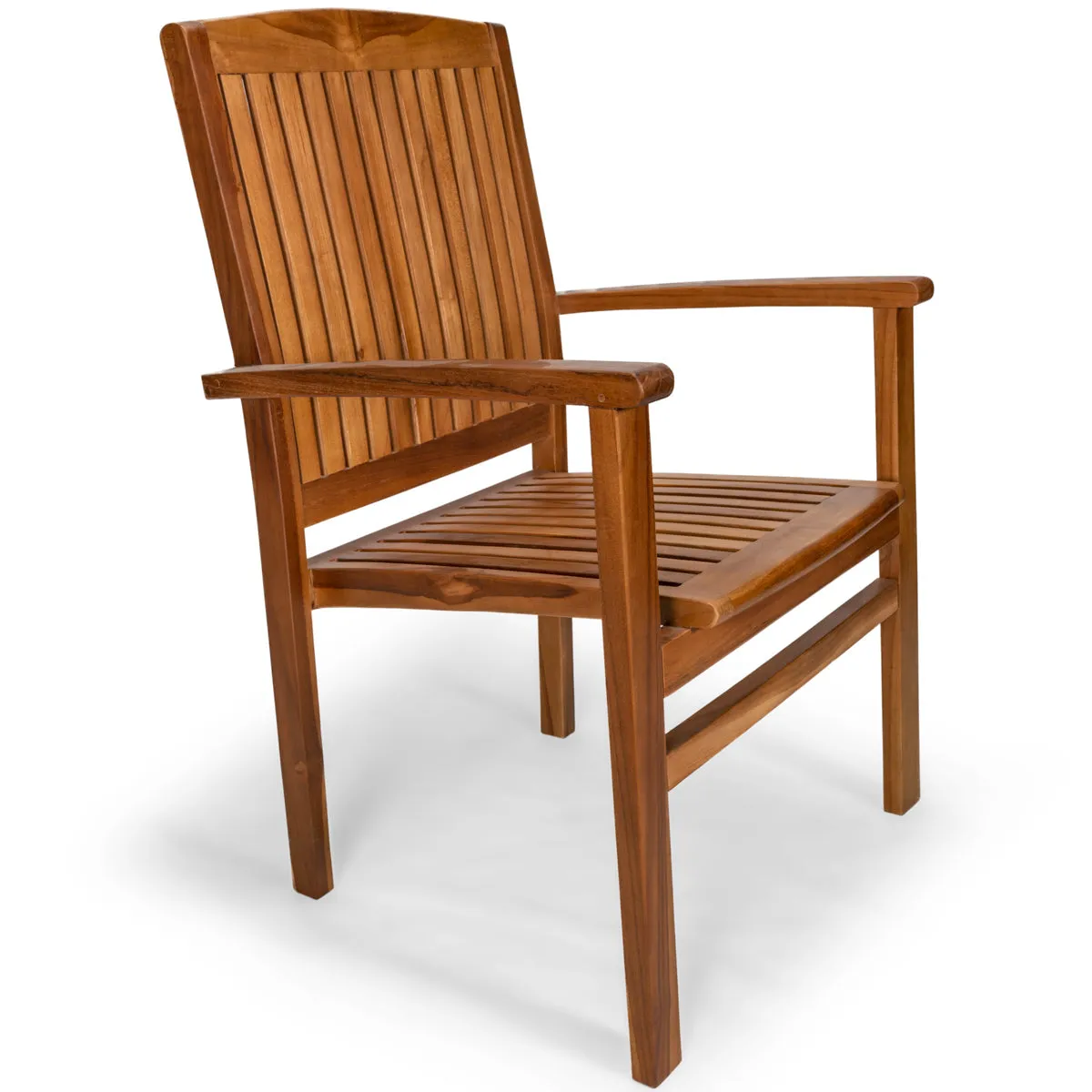 Teak Stacking Chair - W25'' - D23'' - H37'' - Smart Use Of Space.