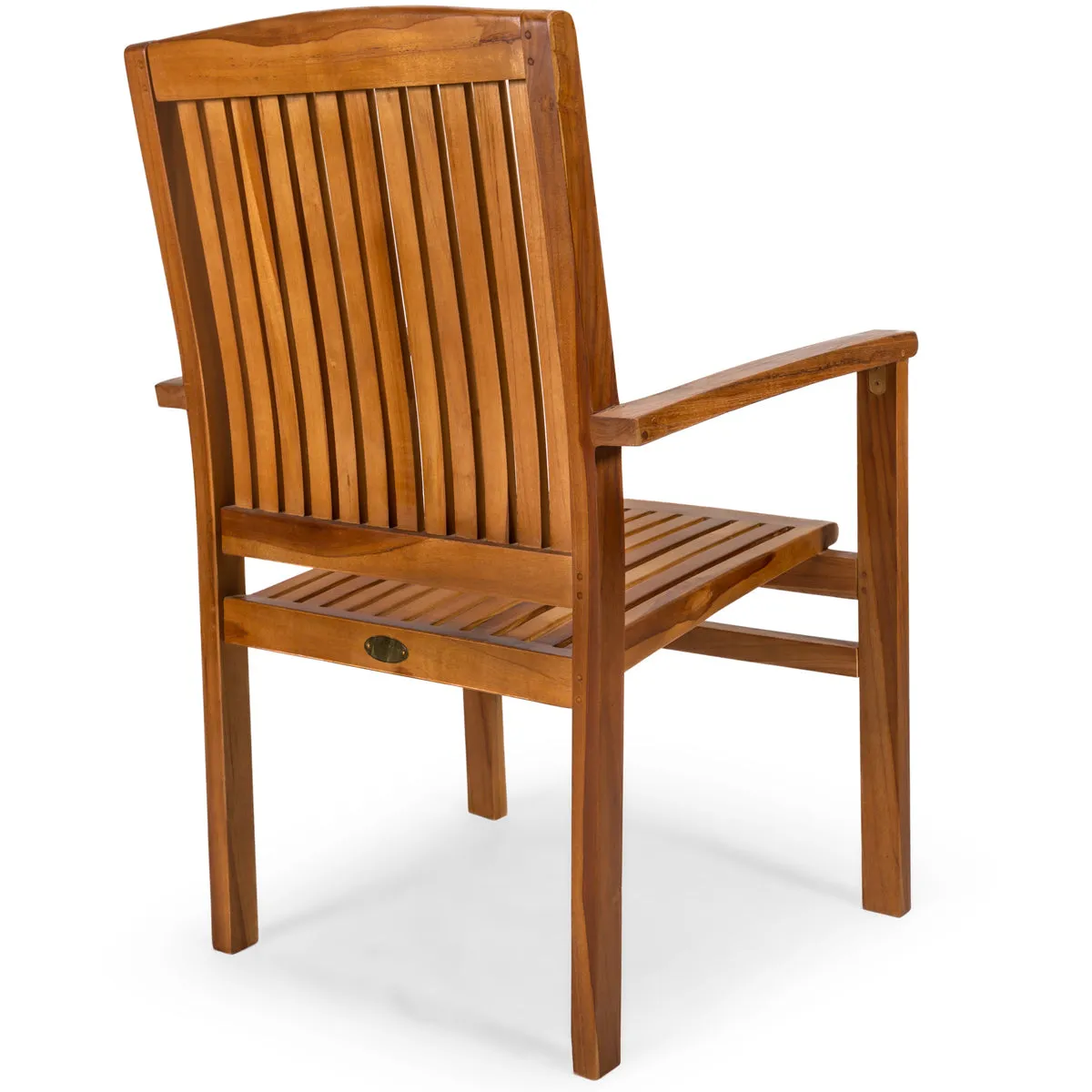 Teak Stacking Chair - W25'' - D23'' - H37'' - Smart Use Of Space.