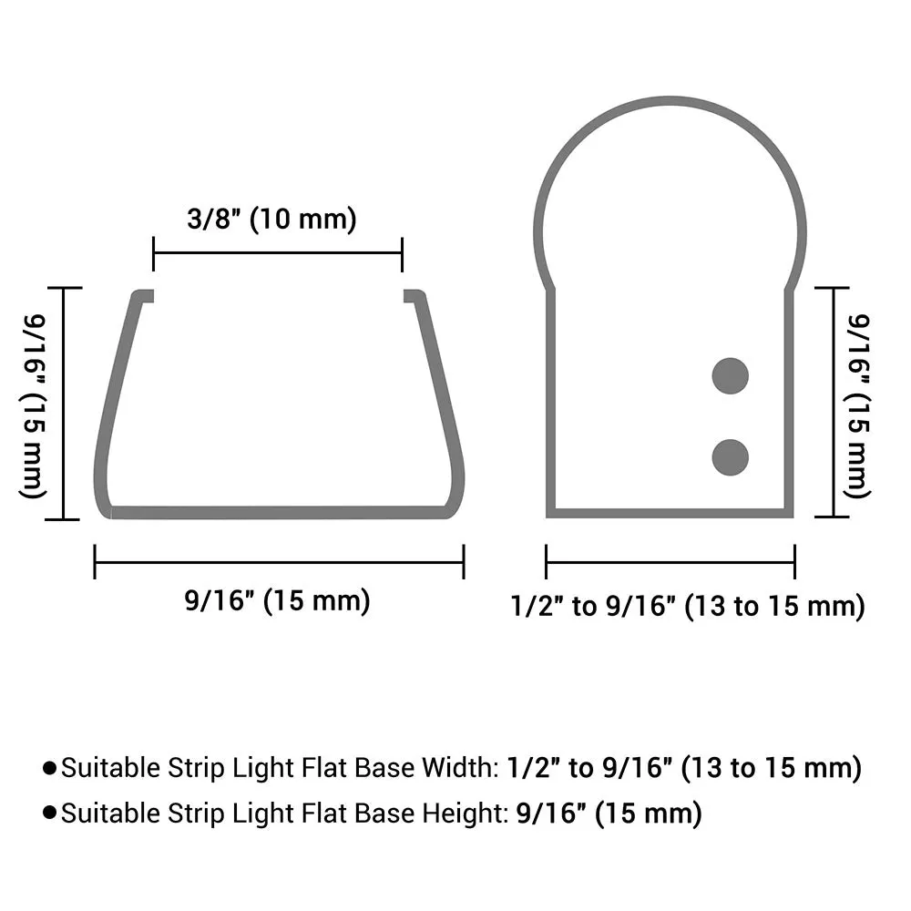 TheLAShop 3ft Clear PVC Channel Mounting for Neon Rope Light 5ct/pk