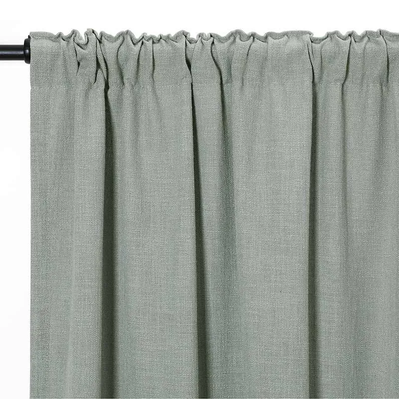 Tia Linen Curtain Drapery Soft Top