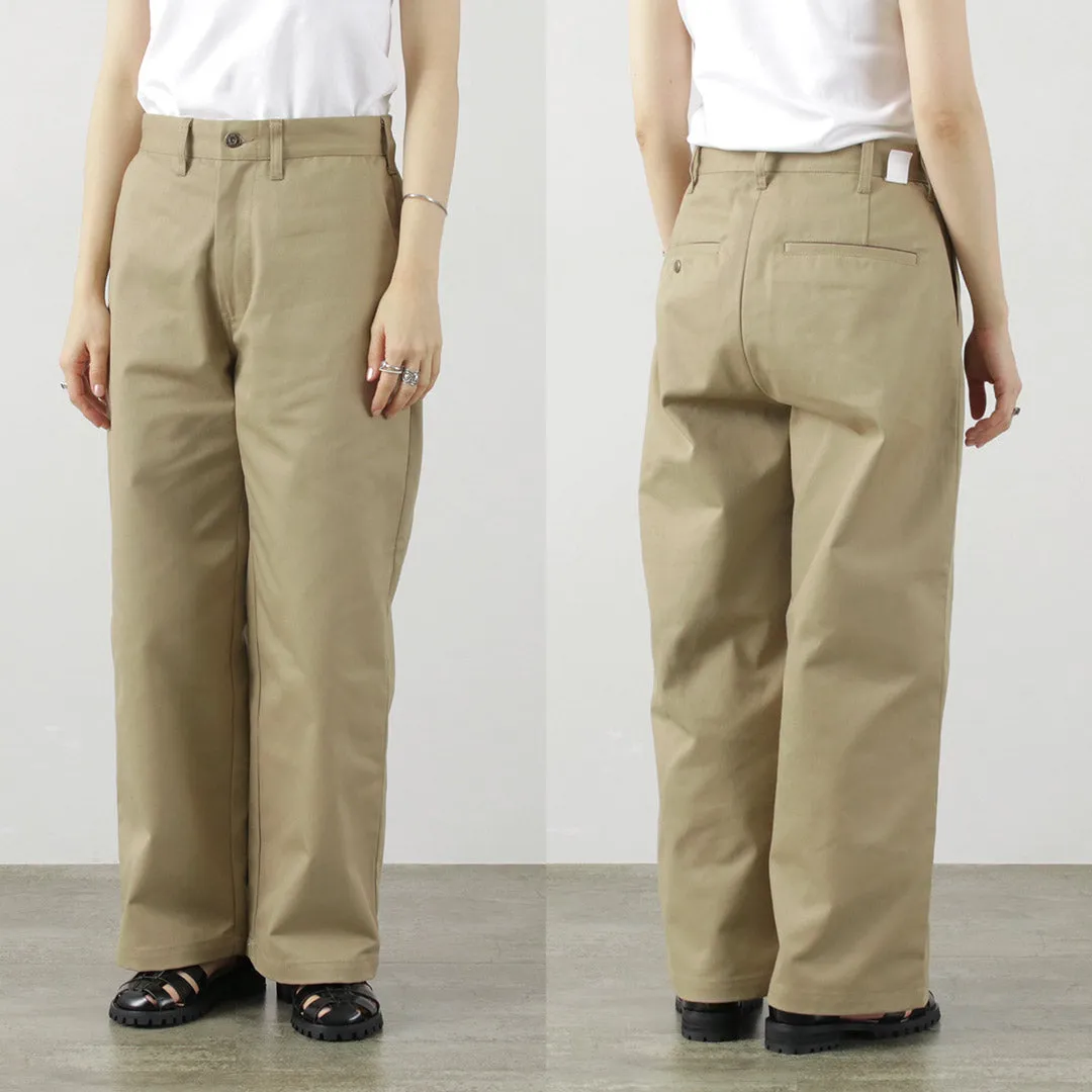 UNIVERSAL OVERALL / Heritage T/C Volume Trousers STONE CARVERE