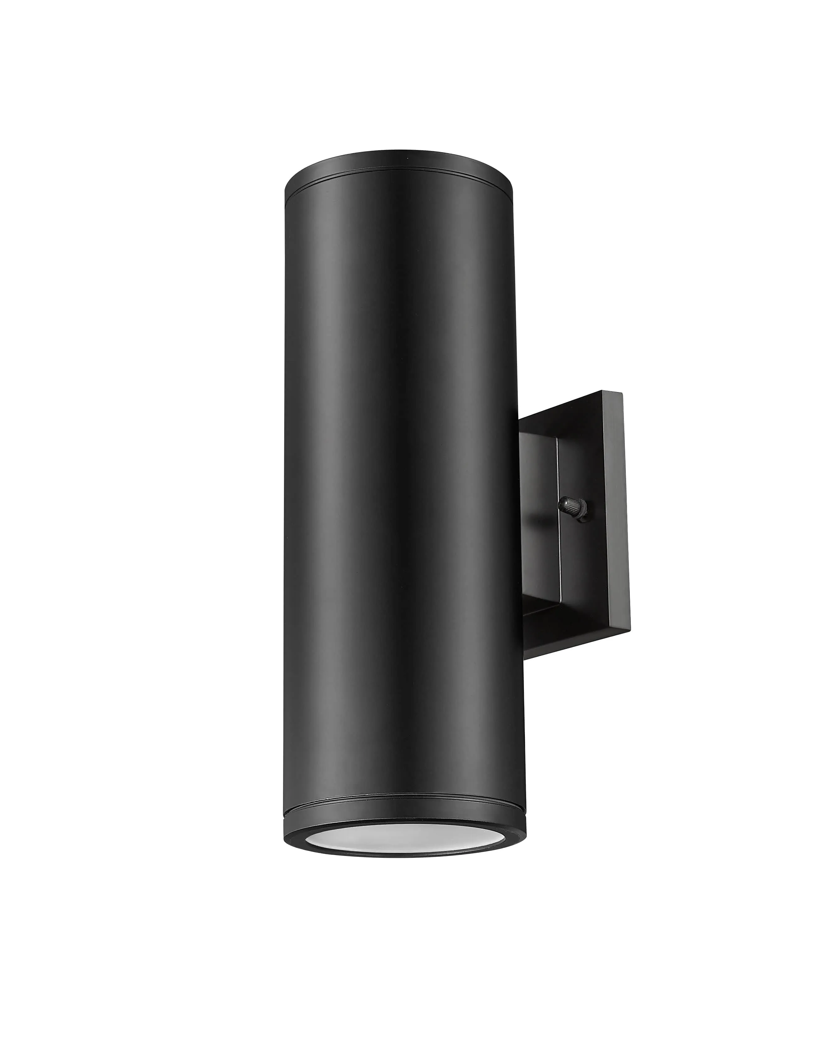 Vegas Outdoor Wall Sconce - Powder Coated Black - Frosted Glass - 12.75in. Height - E26 Medium Base