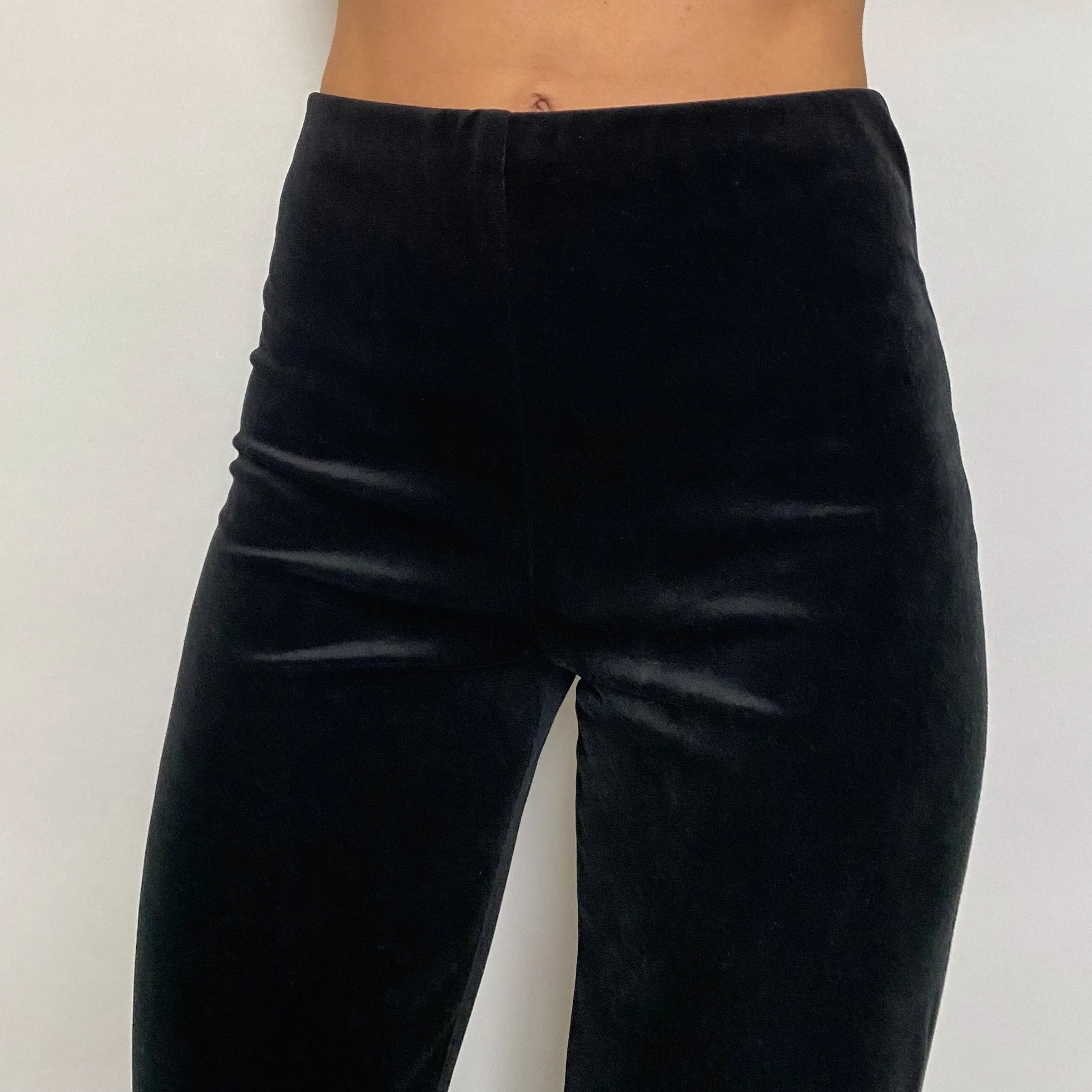 velvet sequin cropped flares - small