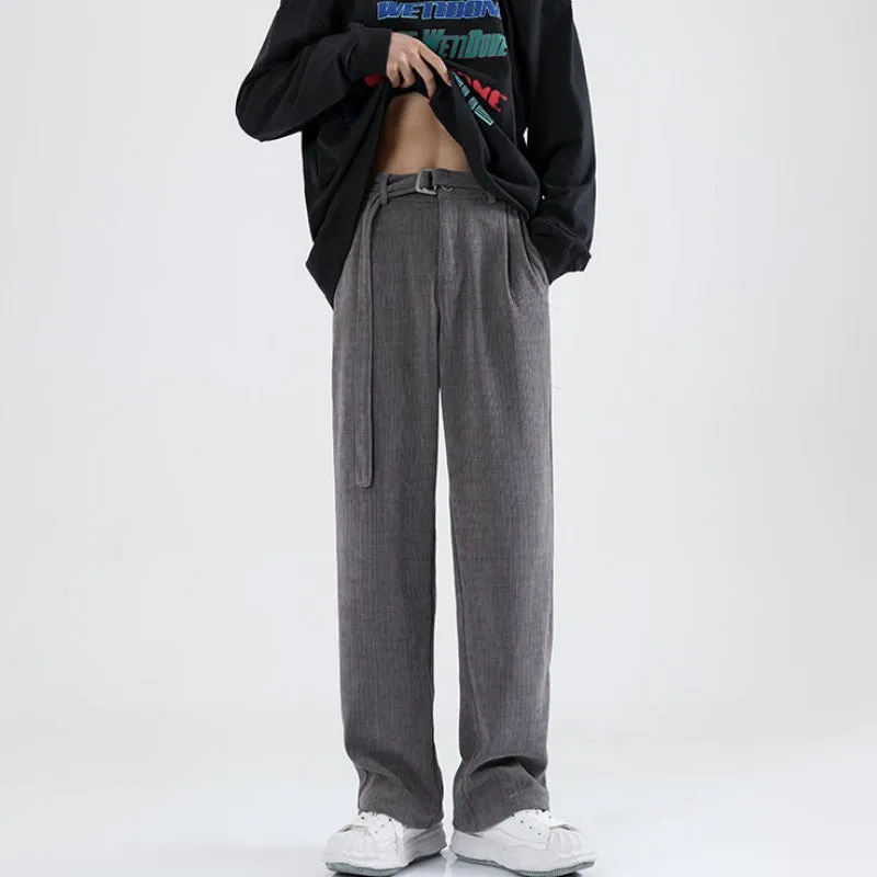 Wide Leg Corduroy Pants with Belt